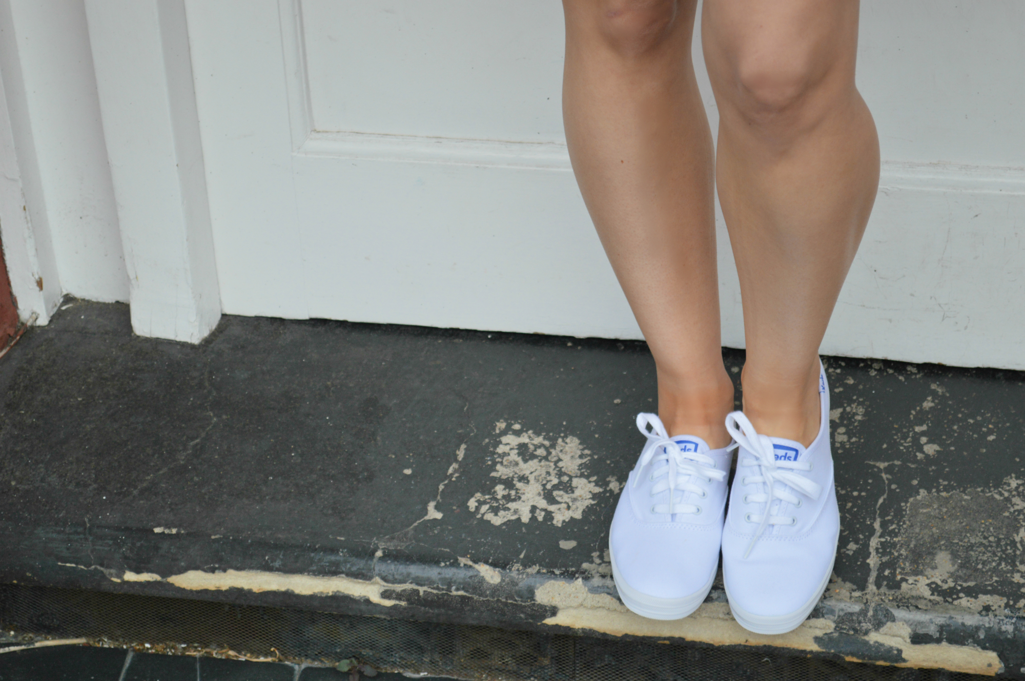 keds on feet