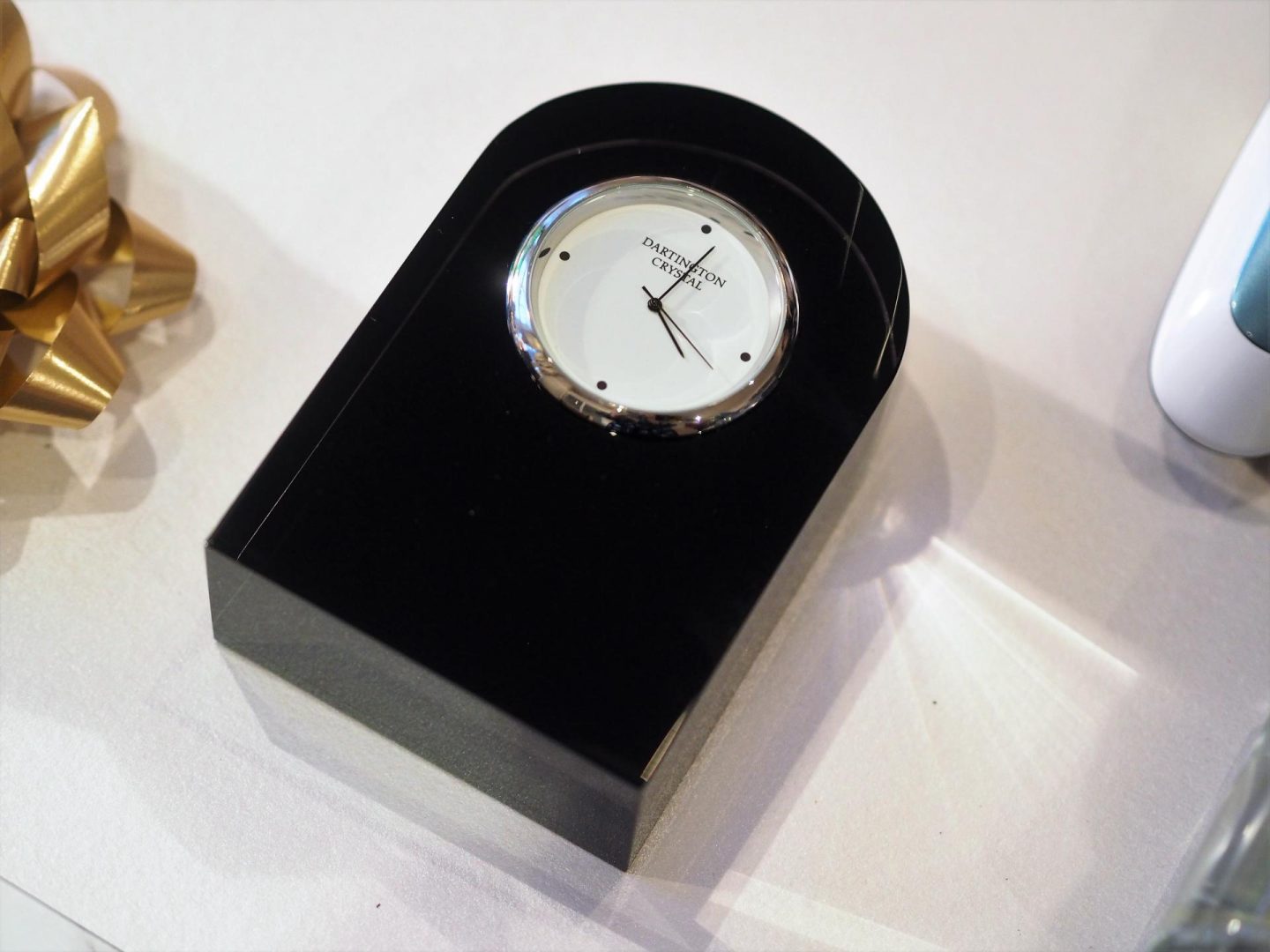Dartington Small Curve Black Clock and Christmas Gifts for Men