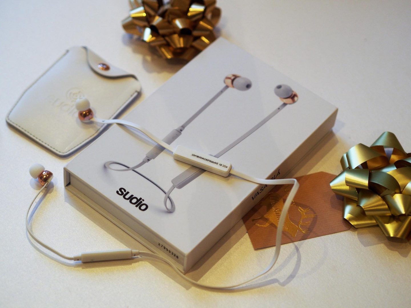 Sudio Sweden Vasa Bl&aring; Earphones - VASA BL&Aring; - ROSE GOLD WHITE