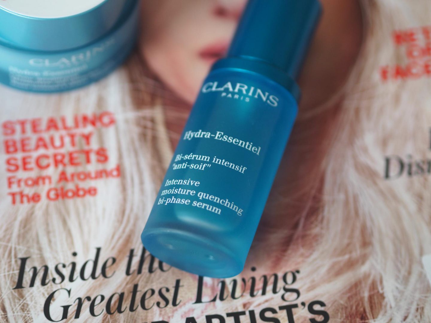 Spring Clean - Product: Clarins Hydra-Essentiel Silky Cream and Clarins Bi-Phase Serum