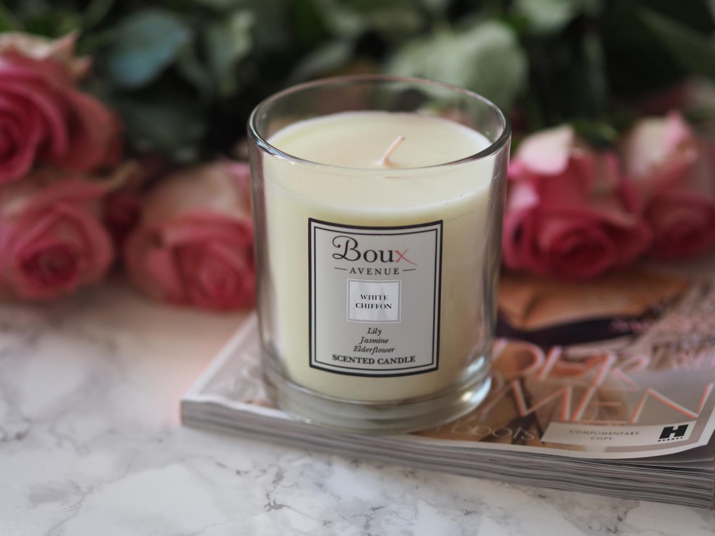 Boux Avenue White Chiffon Scented Candle in Jasmine, Lily and Elderflower