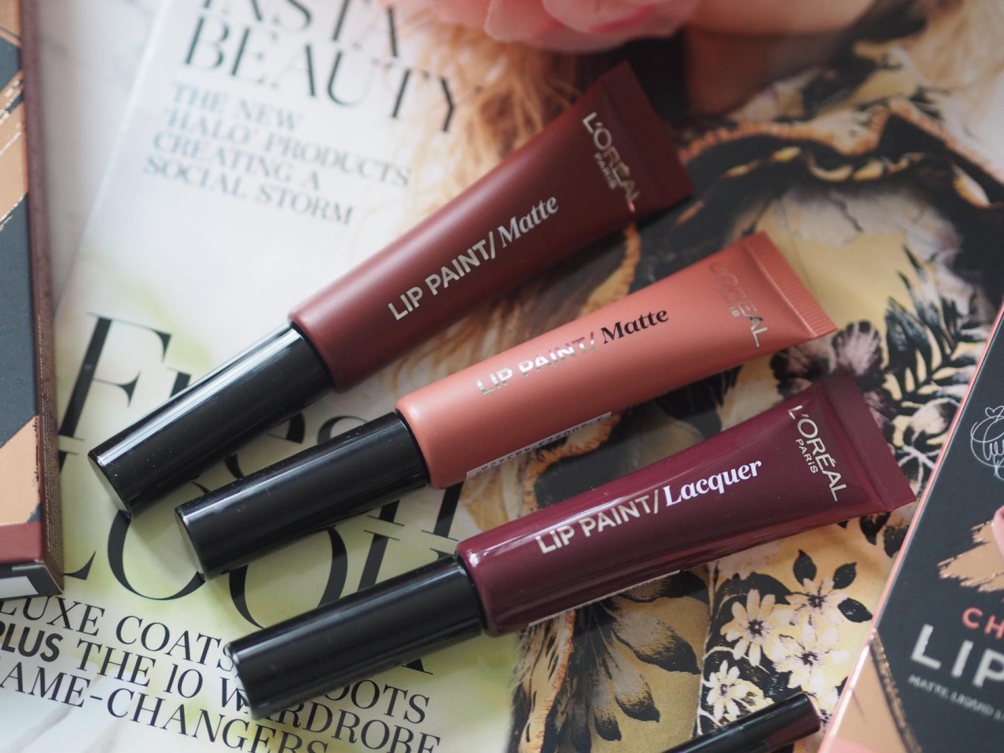 L’Oreal Paris Cheryl’s Lip Kit – Paint It In Burgundy, Paint It Peach and Dracula’s Blood Lipstick