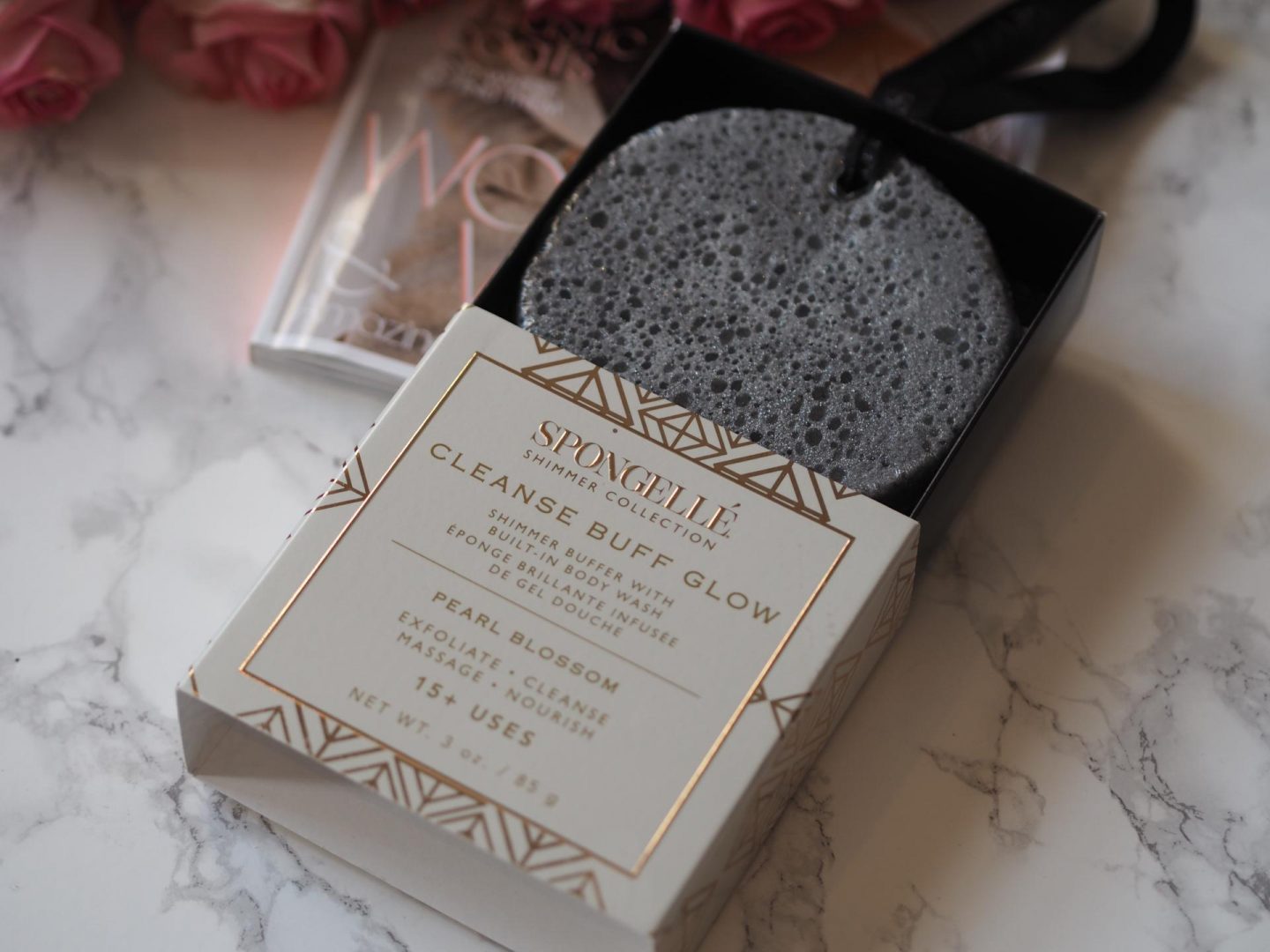 Spongell&eacute; Shimmer Body Wash Infused Buffer - Pearl Blossom