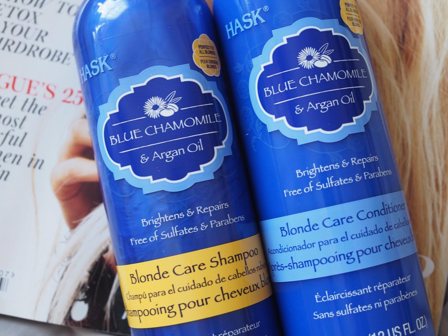 Hask Blue Chamomile & Argan Oil Blonde Care Shampoo/Conditioner