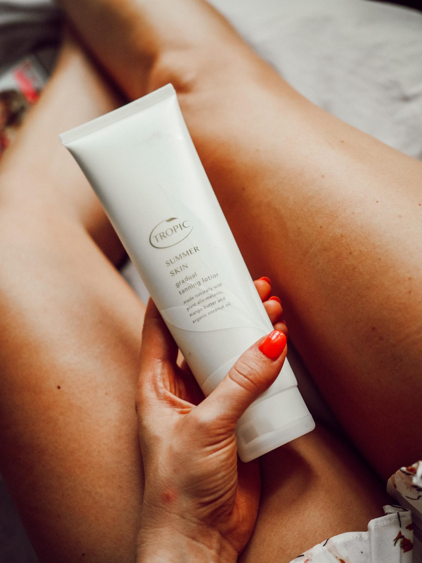 Tropic Summer Skin Gradual Tanning Lotion and natural summer tan