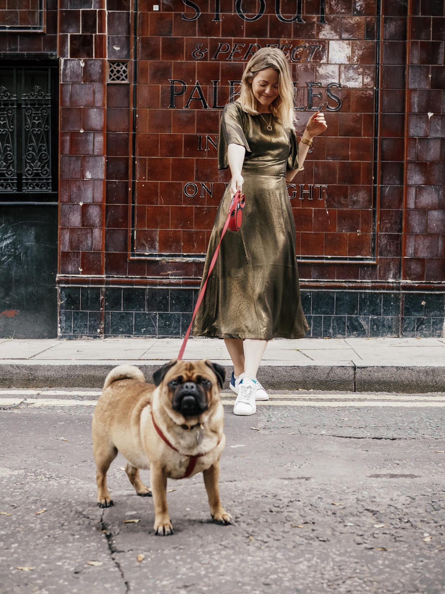 Emily and Fin Suzanna Gold Dust Midi Dress