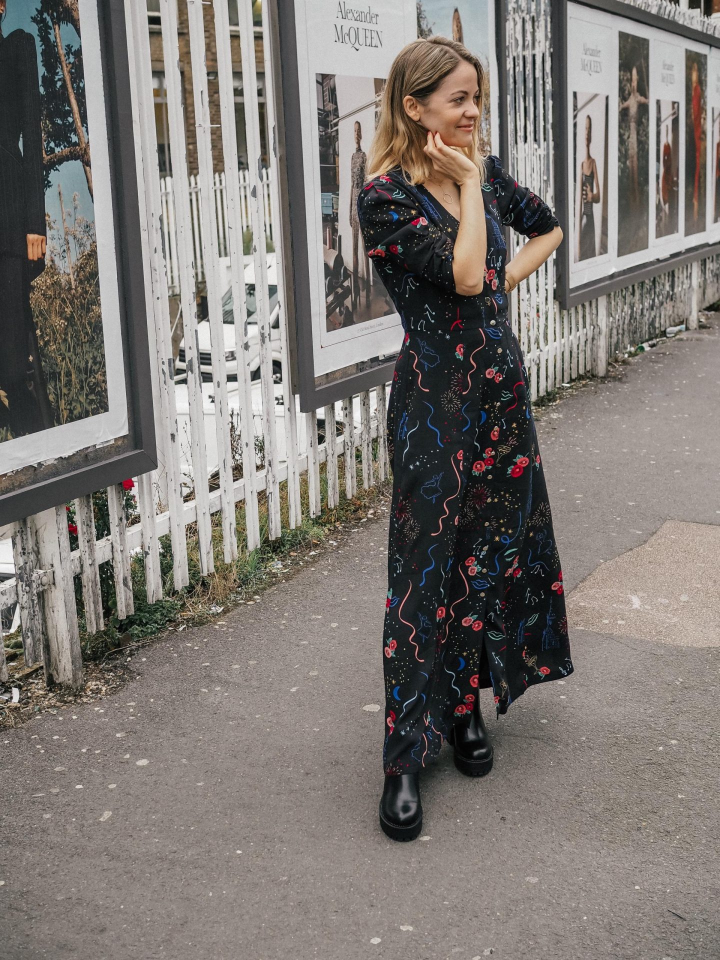 Emily and Fin Felicity Party Print Maxi Shirt Dress 